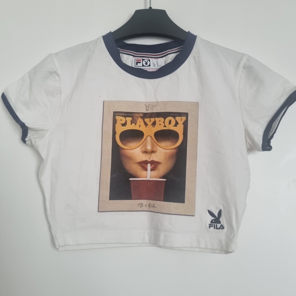 Fila x Playboy Ringer Tee UK Size XS - Picture 5 of 8